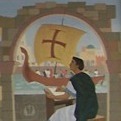 Mural on west wall by R.A. Strand