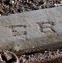 Carved initials